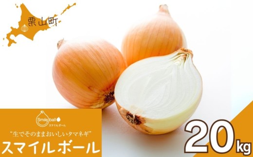 生でそのままおいしいタマネギ「スマイルボール」20kg J039北海道栗山町37000野菜・きのこ玉ねぎ・ねぎ