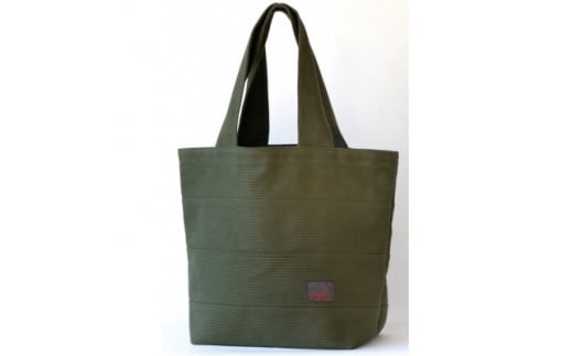 三河木綿刺子織バッグ sasicco トート40 (オリーブ)【1411338】愛知県豊川市23000衣類・装飾品・工芸品鞄・バッグ