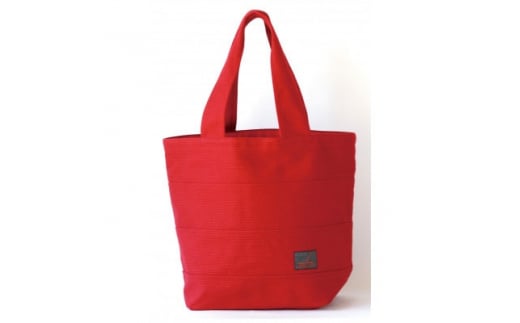 三河木綿刺子織バッグ sasicco トート40 (赤)【1411340】愛知県豊川市23000衣類・装飾品・工芸品鞄・バッグ