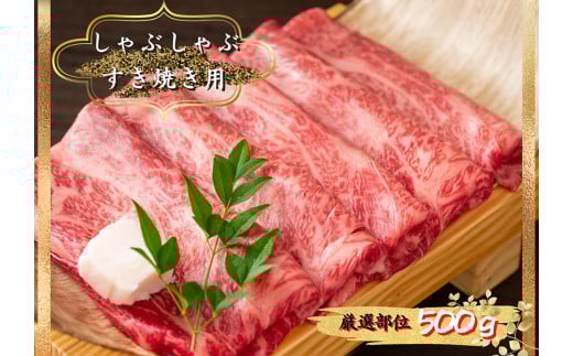 博多和牛しゃぶしゃぶすき焼き用 500g福岡県田川市11000肉牛肉