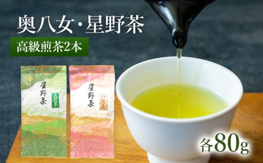 【2025年産】 八女茶 緑茶 星野村の八女茶2本セット福岡県田川市13000お茶・飲料お茶