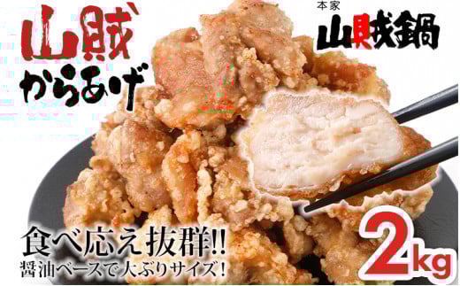 山賊冷凍からあげ2.0kg(1kg×2PC)福岡県田川市15000肉鶏肉
