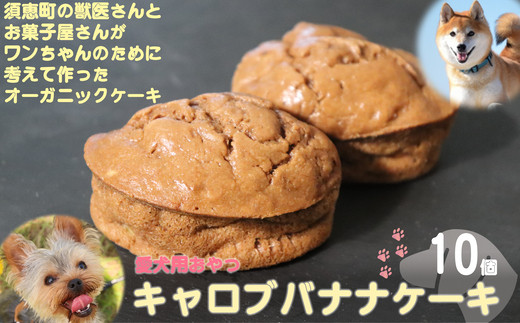 【 愛犬用 】キャロブ バナナ ケーキ 10個 PA005-1福岡県須恵町10000菓子・スイーツ焼き菓子