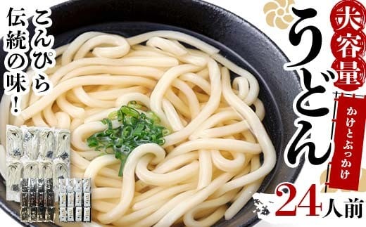 大容量 うどん 24人前【かけとぶっかけ】 麺 手打ち 生麺 うどん うどんつゆ かけつゆ 食品 名産品 四国 F5J-962香川県琴平町10000麺うどん
