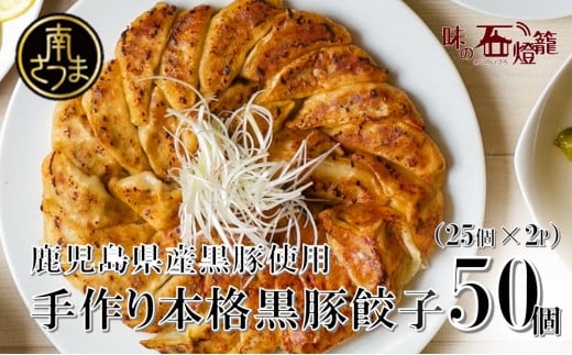 【鹿児島県産】手作り本格黒豚餃子 50個 (25個×2P)餃子 ギョーザ 生ぎょうざ  おかず 総菜 お弁当 のし ギフト 冷凍 南さつま市鹿児島県南さつま市11000鍋セット・総菜・加工食品総菜