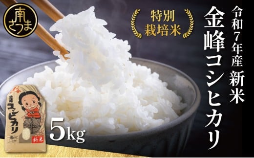 【令和7年産 新米】特別栽培米 金峰コシヒカリ石蔵米5kg×1袋 コシヒカリ 特別栽培農産物 コメ おこめ 5キロ こしひかり 米 鹿児島県産 南さつま市鹿児島県南さつま市17000米・パン白米