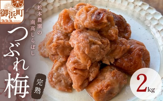 松本農園のしらぼしつぶれ梅干し 2キロ【梅干し 梅干 梅 うめぼし 南高梅 しらぼし 完熟 天然塩 家庭用  手作り 漬物 朝食 弁当  つぶれ 2kg 三重県 御浜町】三重県御浜町10000鍋セット・総