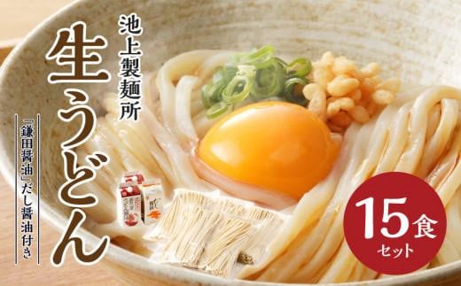 本家 池上製麺所 生うどん15食(鎌田醤油 だし醤油)|うどん 生? るみおばあちゃん 釜たまうどん 生醤油 醤油 生うどん 麺 麺類 香川 香川県 高松 讃岐 さぬき香川県高松市13000麺うどん