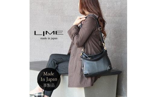 LIME(ライム) シルクレザー 2wayショルダーバッグ ブラック香川県高松市60000衣類・装飾品・工芸品鞄・バッグ