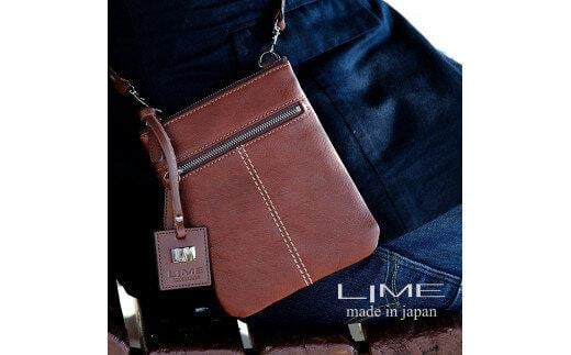 LIME(ライム) ヌメ革ミニショルダーバッグ チョコ香川県高松市29000衣類・装飾品・工芸品鞄・バッグ