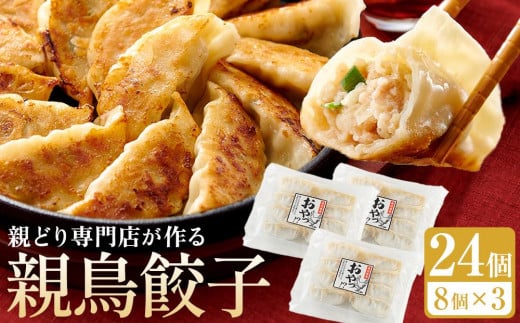 親どり専門店が作る親鳥餃子(8個×3パック)香川県高松市8000肉鶏肉