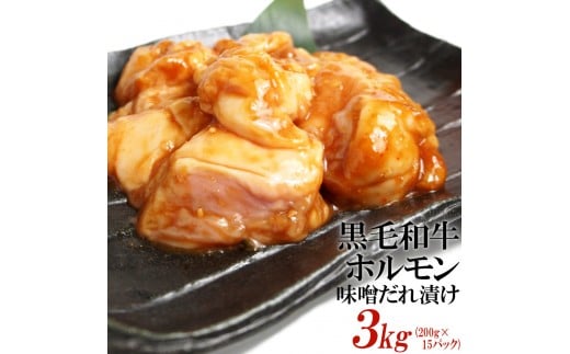 黒毛和牛ホルモン味噌だれ漬け3kg(200g×15)香川県高松市55000肉牛肉