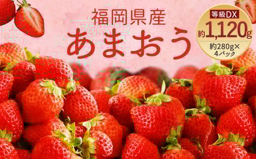 【先行予約】あまおう 等級DX 約1,120g 約280g×4 いちご 苺 果物 フルーツ【2026年2月上旬〜3月下旬発送予定】福岡県柳川市17000果物・フルーツいちご