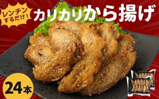 レンジでチン! カリカリ から揚げ 24本 手羽先福岡県柳川市14000肉鶏肉