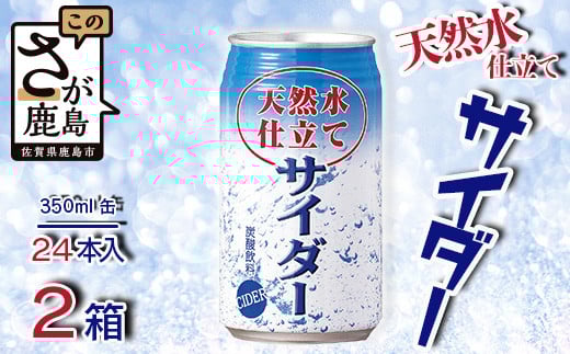 天然水仕立てサイダー 【350ml缶×24本入】×2ケース【飲み切りサイズ】サイダー 箱買い B-660佐賀県鹿島市14000お茶・飲料その他 お茶・飲料