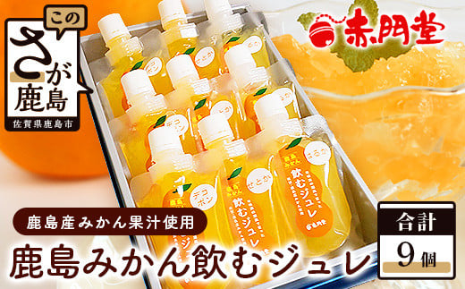 鹿島みかん 飲むジュレ(9本セット) ミカン ジュレ 果汁飲料  B-654佐賀県鹿島市10000鍋セット・総菜・加工食品その他 鍋セット・総菜・加工食品