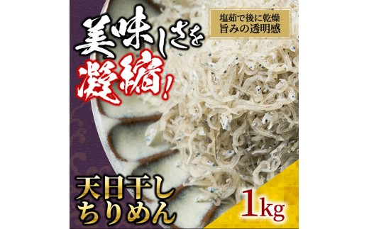 天日干し ちりめん 1kg【ちりめんじゃこ しらす お取り寄せ グルメ 香川県 さぬき市】香川県さぬき市25000魚介・海産物その他 魚介・海産物