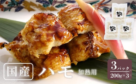 国産 ハモ 冷凍(加熱用) 200g×3パック香川県さぬき市15000魚介・海産物うなぎ