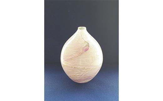 <ガラス作家 池本美和>花入れ「澪の流」A 吹きガラス 硝子 ガラス 花器 花瓶 池本美和 贈り物 ギフト F6L-474山口県山陽小野田市50000衣類・装飾品・工芸品その他 装飾品・工芸品
