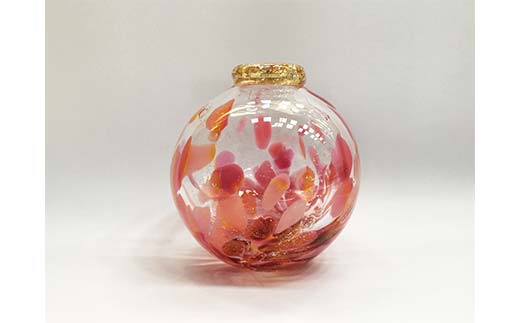【ギフト用】花器「春の風」<ガラス作家 川田絢子> F6L-1240山口県山陽小野田市15000衣類・装飾品・工芸品その他 装飾品・工芸品