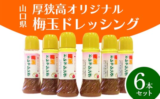 厚狭高 オリジナル梅玉ドレッシング6本セット 梅玉 ドレッシング 厚狭高校 玉ねぎ 梅 サラダ 肉料理 魚料理 料理 調味料 ご当地 グルメ 食品 F6L-619山口県山陽小野田市13000調味料・油ドレッ