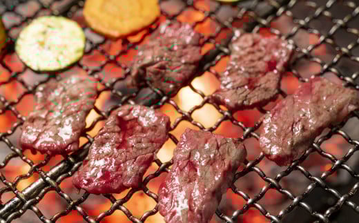 【11月お届け分】「山形村短角牛炭焼き用セット(冷蔵:肩ロースステーキ250g、手切りカルビ150g、焼肉用バラスライス200g、赤身スライス200g、谷地林業の木炭700g)」アウトドア いわて