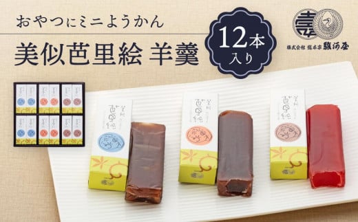 おやつにミニようかん 美似芭里絵羊羹12入和歌山県和歌山市14000菓子・スイーツ饅頭・羊羹・大福
