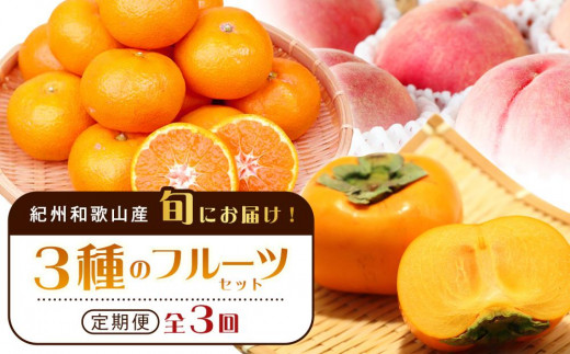 紀州和歌山産旬のフルーツセット(桃・平核無柿・みかん)【UT60】和歌山県和歌山市47000果物・フルーツみかん・柑橘類