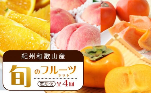 【7・8・10・11月 全4回】紀州和歌山産旬のフルーツセット(バレンシア・桃・ひらたねなし柿・富有柿)【UT81】和歌山県和歌山市51000果物・フルーツみかん・柑橘類