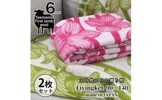 【2枚組】洗える!やわらかラムウール混 北欧調ブランケット ハーフサイズ 90×140cm( SH-35921-2P)和歌山県和歌山市38000雑貨・日用品寝具・タオル
