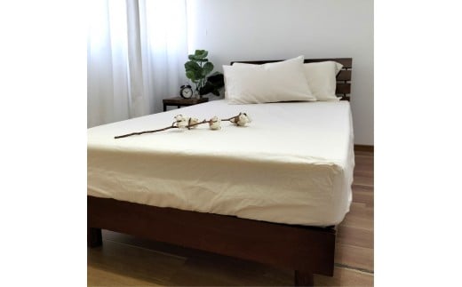 オーガニックコットンフランネルボックスシーツ セミダブル(120×200×30cm)キナリ KNBX-SW和歌山県和歌山市20000雑貨・日用品寝具・タオル