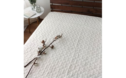 無漂白シルクコットンガーゼ敷パッド ダブルサイズ 約140×205cm 1503D和歌山県和歌山市30000雑貨・日用品寝具・タオル