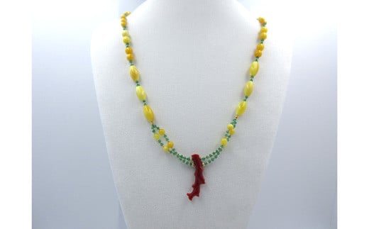 血赤珊瑚枝ペンダントネックレス高知県宿毛市300000衣類・装飾品・工芸品アクセサリー