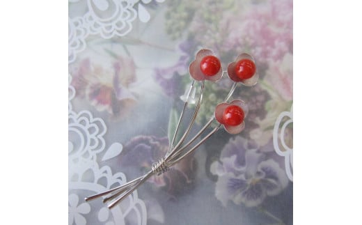 珊瑚職人館の珊瑚ブローチ6高知県宿毛市180000衣類・装飾品・工芸品アクセサリー