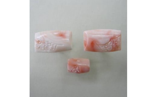 珊瑚職人館の珊瑚のカフスセット3高知県宿毛市18000衣類・装飾品・工芸品アクセサリー