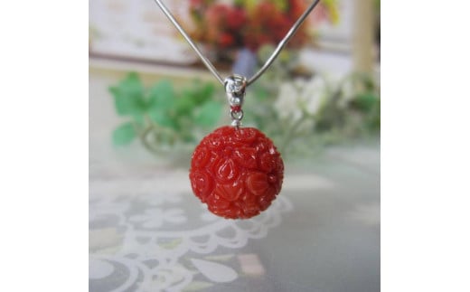 珊瑚職人館の珊瑚ペンダント62高知県宿毛市1312000衣類・装飾品・工芸品アクセサリー