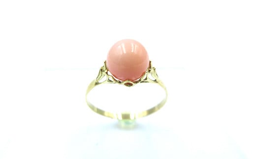 ピンク珊瑚7.0mmK18リング(2088-26)高知県宿毛市120000衣類・装飾品・工芸品アクセサリー
