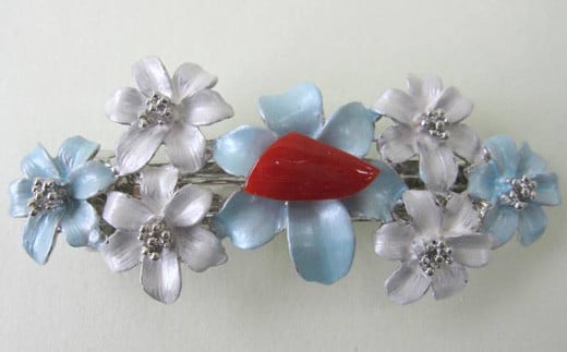 珊瑚職人館の珊瑚のヘアアクセサリー4高知県宿毛市18000衣類・装飾品・工芸品アクセサリー