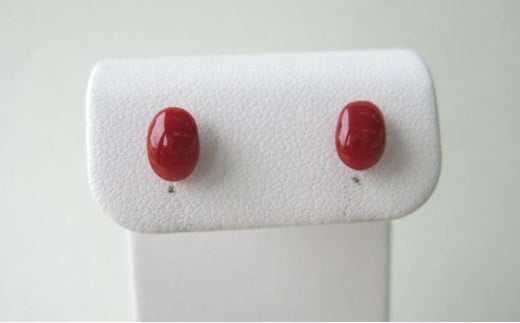 珊瑚職人館の珊瑚ピアス32高知県宿毛市100000衣類・装飾品・工芸品アクセサリー