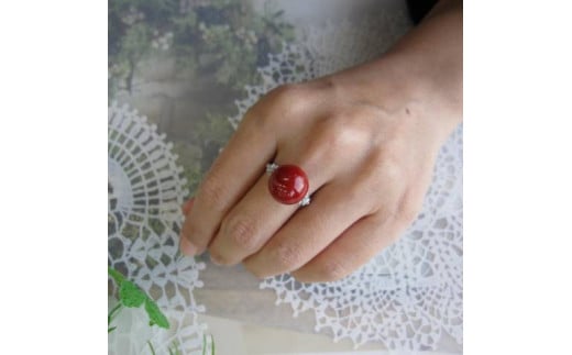珊瑚職人館の珊瑚の指輪45高知県宿毛市2272000衣類・装飾品・工芸品アクセサリー