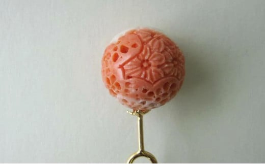 珊瑚職人館の珊瑚の和小物(k18)高知県宿毛市48000衣類・装飾品・工芸品アクセサリー