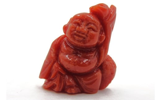 土佐沖血赤珊瑚の彫り2【布袋様】高知県宿毛市600000衣類・装飾品・工芸品その他 装飾品・工芸品