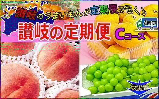 坂出産のフルーツとさぬきの特産品の定期便4回【Cコース】香川県坂出市48000果物・フルーツその他 果物・フルーツ