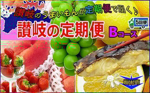 坂出産のフルーツとさぬきの特産品の定期便5回【Bコース】香川県坂出市60000魚介・海産物その他 魚介・海産物