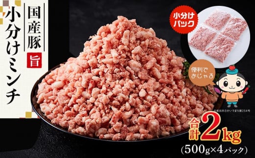 【ふるさと納税】国産豚ミンチ2kg(500g×4パック)香川県坂出市12000肉豚肉