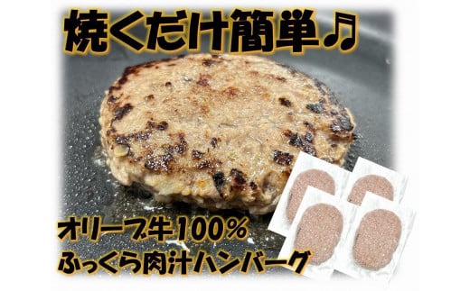 オリーブ牛100%肉汁ハンバーグ4枚(120g×4枚)セット香川県坂出市12000肉牛肉