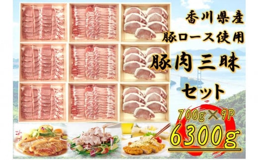 香川県産 豚肉三昧セット6300g香川県坂出市96000肉豚肉