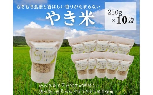 やき米 230g×10袋広島県東広島市19000米・パン玄米・雑穀米・もち米・餅