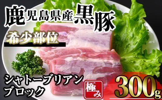 かごしま味わい黒豚希少部位 極みシャトーブリアン (300g) 豚肉 冷凍 シャトーブリアン【KNOT】 A619鹿児島県曽於市14000肉豚肉