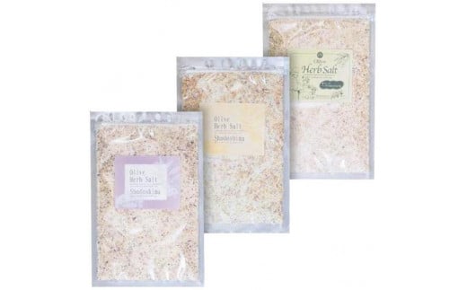 小豆島オリーブハーブソルト3種セット【タイム・ローレル・マジョラム】詰め替え用袋入り110g×3袋香川県小豆島町6000調味料・油塩・胡椒・砂糖